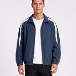 KZZ Men's Solid-Color Drawstring Zip-Up Hooded Jacket