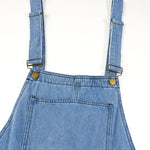 KZZ Men's denim bib shorts