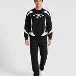 KZZ Men's Loose-Fit Crew-Neck Pullover Sweater