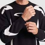 KZZ Men's Loose-Fit Crew-Neck Pullover Sweater