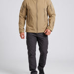 KZZ Slim-fit woven solid color long-sleeved hooded jacket