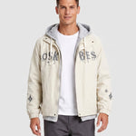KZZ Casual color-block hooded jacket