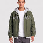 KZZ Casual color-block hooded jacket