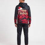 KZZ Men's 3D-Embroidered Hoodie Set