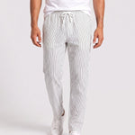 KZZ Men's striped straight-leg trousers