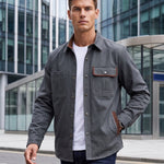 KZZ Men's Long-Sleeve Work Shirt