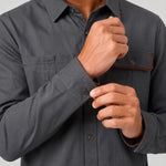 KZZ Men's Long-Sleeve Work Shirt