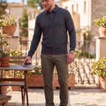 KZZ Men's Comfortable Faux-Layer Knit Top