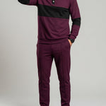 KZZ Slim-fit collared top and textured trousers