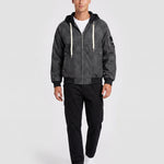 KZZ Men's Spring Hooded Zip-Up Jacket