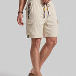 KZZ Men's Fashion Cartoon Print Cargo Shorts