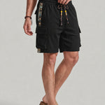 KZZ Men's Fashion Cartoon Print Cargo Shorts