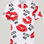KZZ Men's Slim-Fit Short-Sleeve Polo Shirt with Unique Print