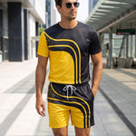 KZZ Men's Casual Fashion Two-Piece Set