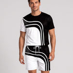 KZZ Men's Casual Fashion Two-Piece Set