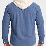 KZZ Men's color-blocked striped shirt jacket