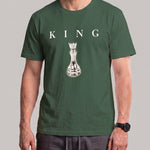 KZZ Men's Breathable Short-Sleeve Crew-Neck Sports T-Shirt with Letter Print