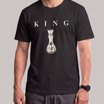 KZZ Men's Breathable Short-Sleeve Crew-Neck Sports T-Shirt with Letter Print