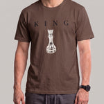 KZZ Men's Breathable Short-Sleeve Crew-Neck Sports T-Shirt with Letter Print