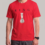 KZZ Men's Breathable Short-Sleeve Crew-Neck Sports T-Shirt with Letter Print