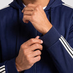 KZZ Men's Spring Hooded Half-Zip Long-Sleeve Top and Straight-Leg Pants