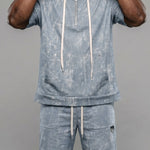 KZZ Men's Summer Hooded Short-Sleeve Set
