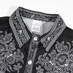 KZZ Men's Vintage Western Long-Sleeve Shirt