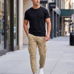 KZZ Men's loose-fitting casual work pants