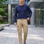 KZZ Men's loose-fitting casual work pants