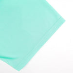 KZZ Collarless half-zip short-sleeve top and elastic-waist shorts