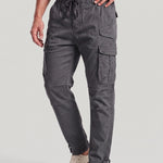 KZZ Men's Vintage Multi-Pocket Cargo Pants