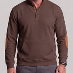 KZZ Men's Casual Long-Sleeve Waffle-Knit Pullover