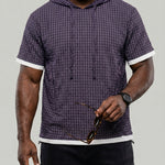 KZZ Men's Summer Casual Short-Sleeve Hoodie