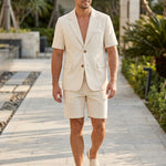 KZZ Short-Sleeve Blazer and Shorts