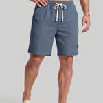 KZZ Men's Waffle-Knit Casual Shorts