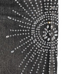 KZZ Men's Rhinestone-Embellished Denim Shorts