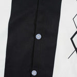 KZZ Short-sleeved shirt with a retro geometric stripe print