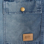 KZZ Men's Washed Denim Utility Shorts