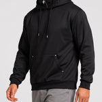KZZ Men's Long-Sleeve Short-Sleeve Hooded Sweatshirt