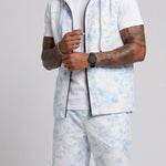KZZ Tie-dye hooded quick-dry tank top and shorts