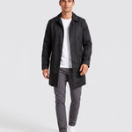 KZZ Men's Solid-Color Mid-Length Business-Casual Jacket