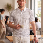 KZZ Men's Summer Camouflage Print Short-Sleeve Shirt