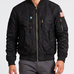 KZZ Men's Retro Long-Sleeved Thick Air Force Pilot Jacket