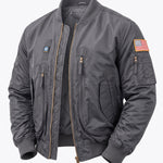 KZZ Men's Retro Long-Sleeved Thick Air Force Pilot Jacket