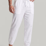 KZZ Men's Casual Straight-Leg Cropped Trousers