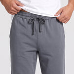 KZZ Men's Acid-Wash Solid Color Loose-Fit Casual Sweatpants