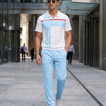KZZ Short-sleeved zip-up top and trousers