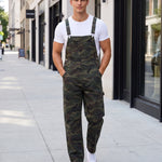 KZZ Men's casual camouflage jumpsuit