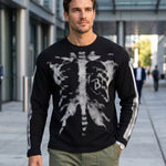 KZZ Men's Loose-fitting Knitted Warm Long-sleeved Shirt