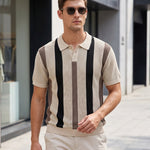 KZZ Breathable Open-Knit Polo Shirt